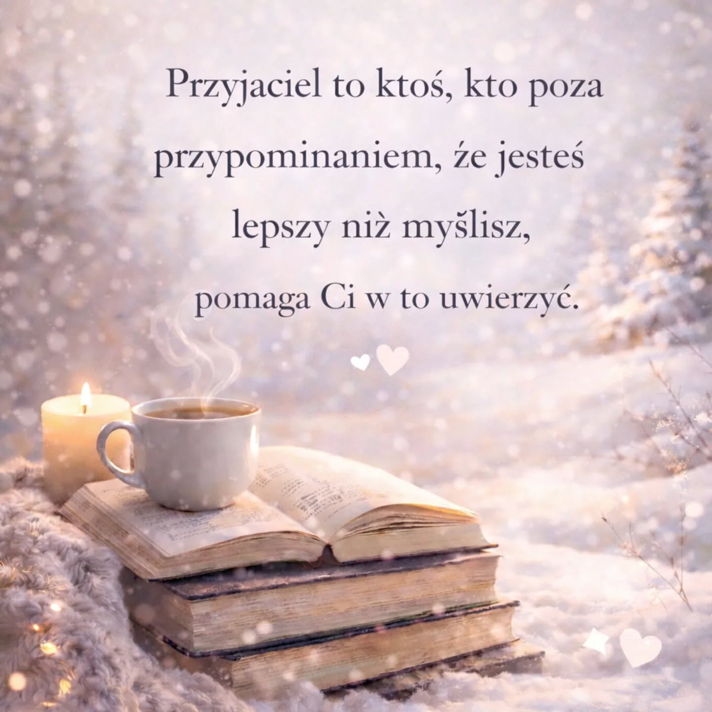 „Przyjaciel to ktoś, kto poza przypominaniem,
że jesteś lepszy niż myślisz,
pomaga Ci w to uwierzyć.”

📚 4 książkowych bohaterów, którzy spokojnie mogliby być moimi przyjaciółmi📚📖😍

🧙‍♂️ Harry Potter: bo każdy czasem potrzebuje kogoś, kto wie, jak to jest być „innym”.

🐻 Kubuś Puchatek: mistrz prostych prawd i wielkich przerw na herbatkę. Mały rozumek i wielkie serce.

🌙 Muminek: idealny do cichych rozmów i bycia obok bez presji.

🎩 Paddington: trochę chaosu, dużo serca i zawsze dobre intencje. Zawsze podzieli się kanapką.☺️

📖
Bo czasem najlepsi przyjaciele mieszkają… między stronami.
A Ty — kogo dodałabyś do tej listy? 💭📚
#lutowemyśli #przyjaźń #ksiazkowiprzyjaciele #martawsrodksiazek #february